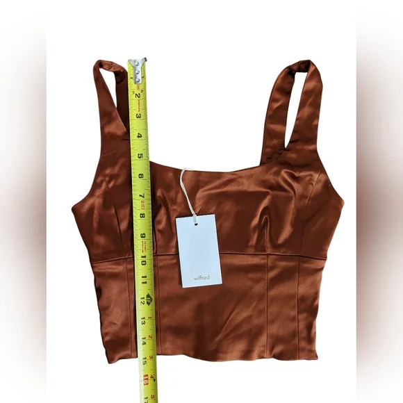 Wilfred- Aritzia Shine Satin Bustier Crop Top - Picture 5 of 6